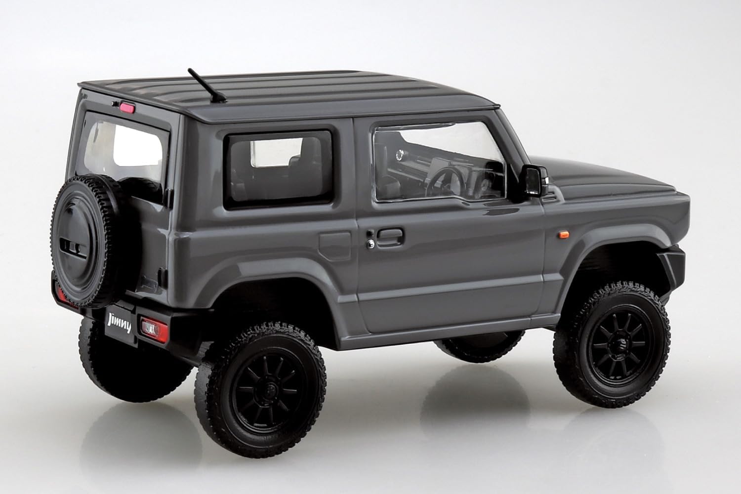 Aoshima 1/32 RakuPla Snap Kit No.09CU-MG Suzuki JB64 Jimny Custom Wheel (Medium Gray) - BanzaiHobby