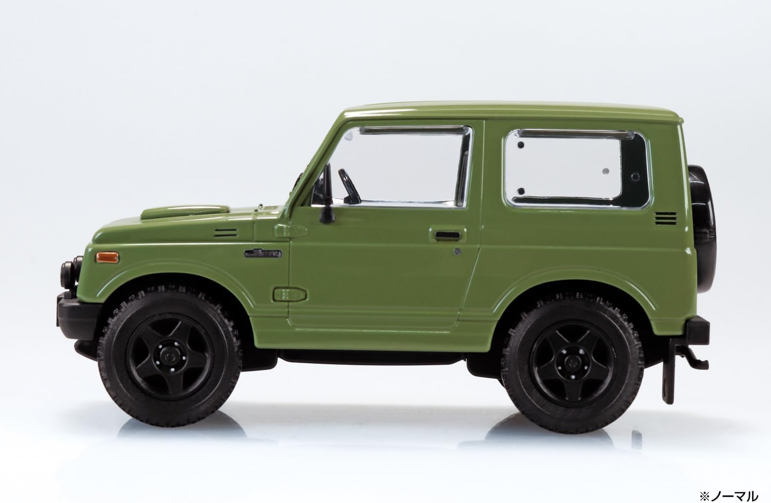 Aoshima 1/32 RakuPla Snap Kit No.18CU-OG Suzuki JA11 Jimny Custom Wheel (Olive Green) - BanzaiHobby