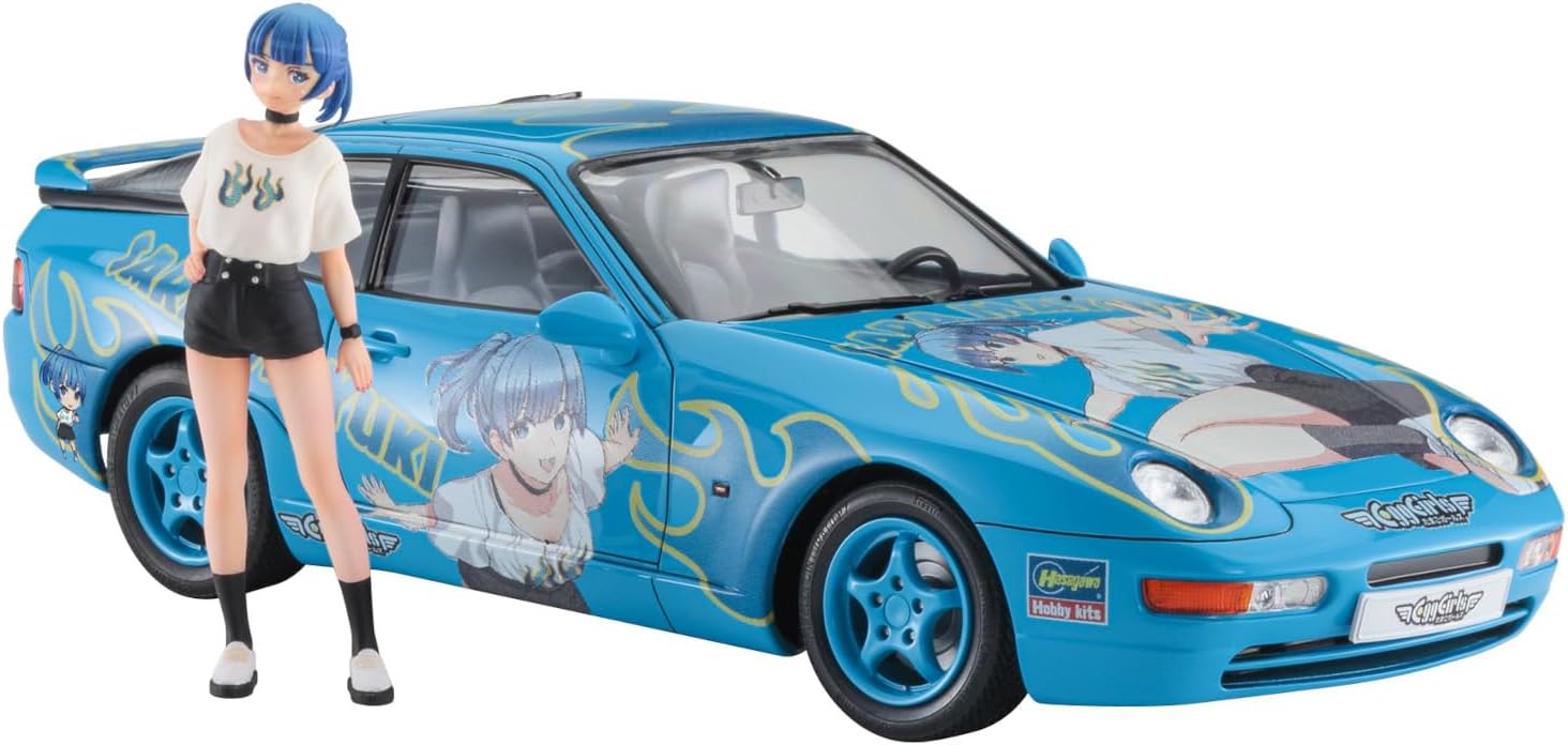 Hasegawa SP615 1/24 Porsche 968 Egg Girls Sara Maiyuki w/Figure - BanzaiHobby