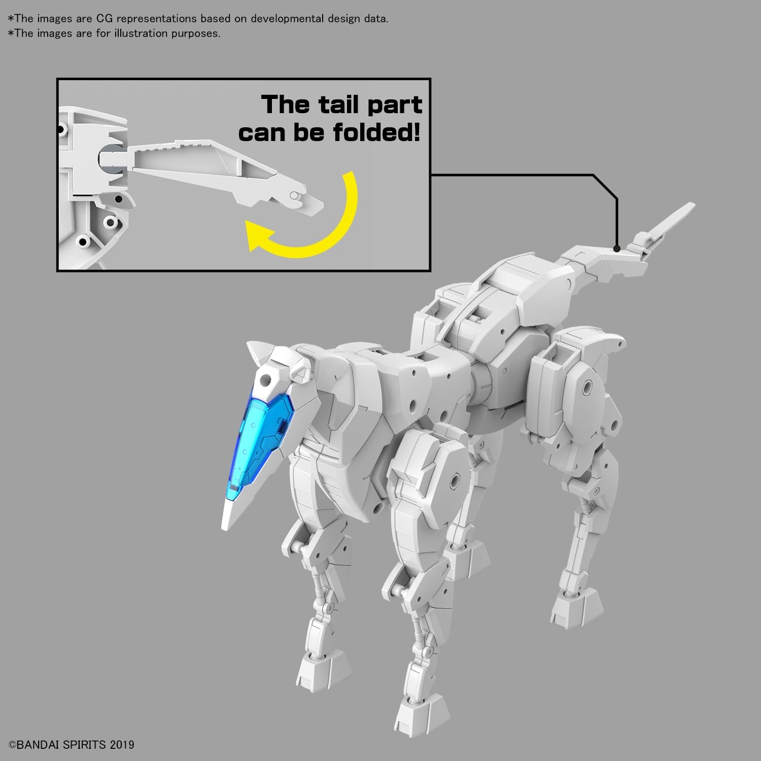 Bandai 30MM EV017 1/144 Exa Vehicle (Horse Mecha Ver.) White - BanzaiHobby