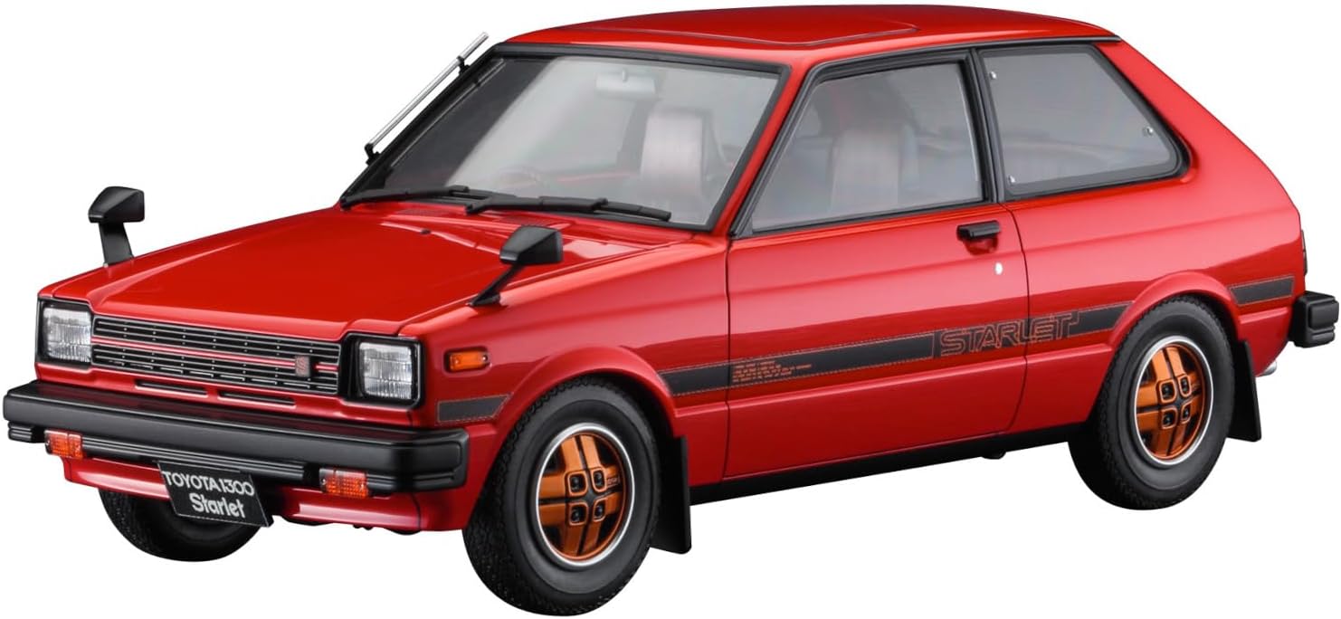 Hasegawa HC063 1/24 Historic Car Series Toyota Starlet KP61 S (3 Doors) Mid-model (1980) - BanzaiHobby