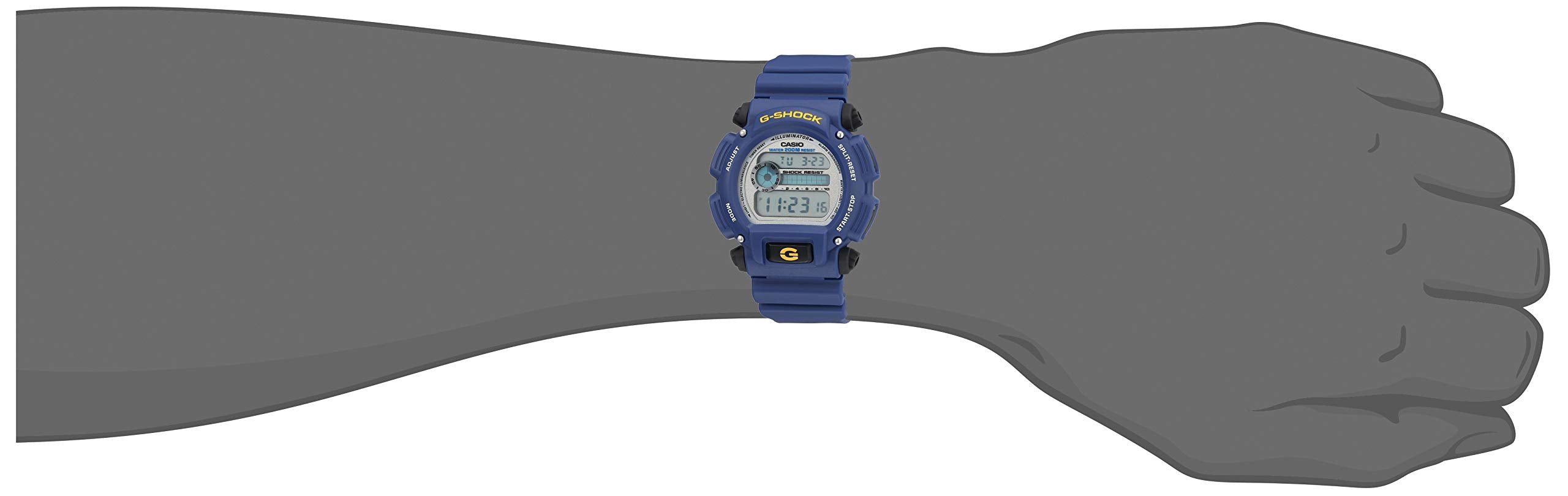 Casio Men's G-Shock Quartz Watch with Rubber Strap, Blue, 23.75 (Model: DW-9052-2V) - BanzaiHobby