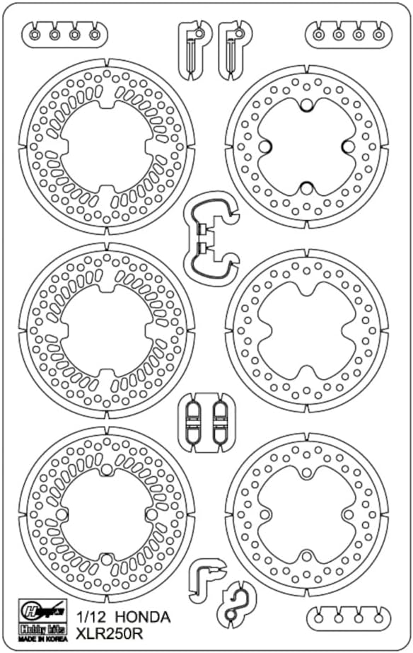 Hasegawa 21767 1/12 Etching parts for Honda XLR250R / XLR BAJA - BanzaiHobby