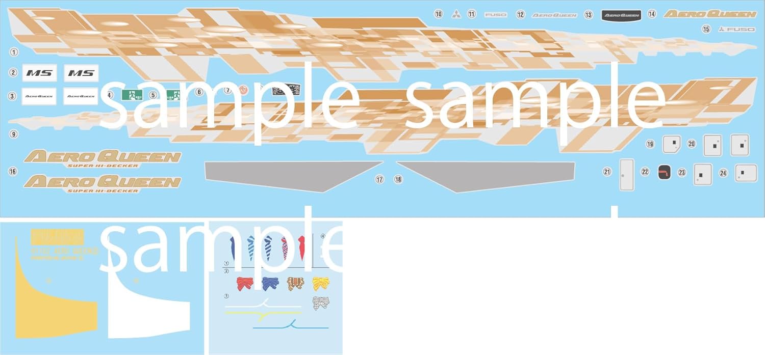 Fujimi 1/32 BUS Series No.4 EX-1 Mitsubishi Fuso Aero Queen Super High Decker (Bus Guide & Bus Driver Figure Included) - BanzaiHobby