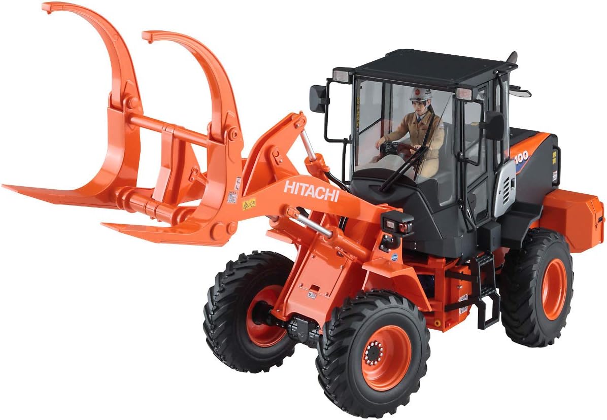Hasegawa 66105 1/35 Hitachi Wheel Loader ZW100-6 Log Grapple Working Machine - BanzaiHobby