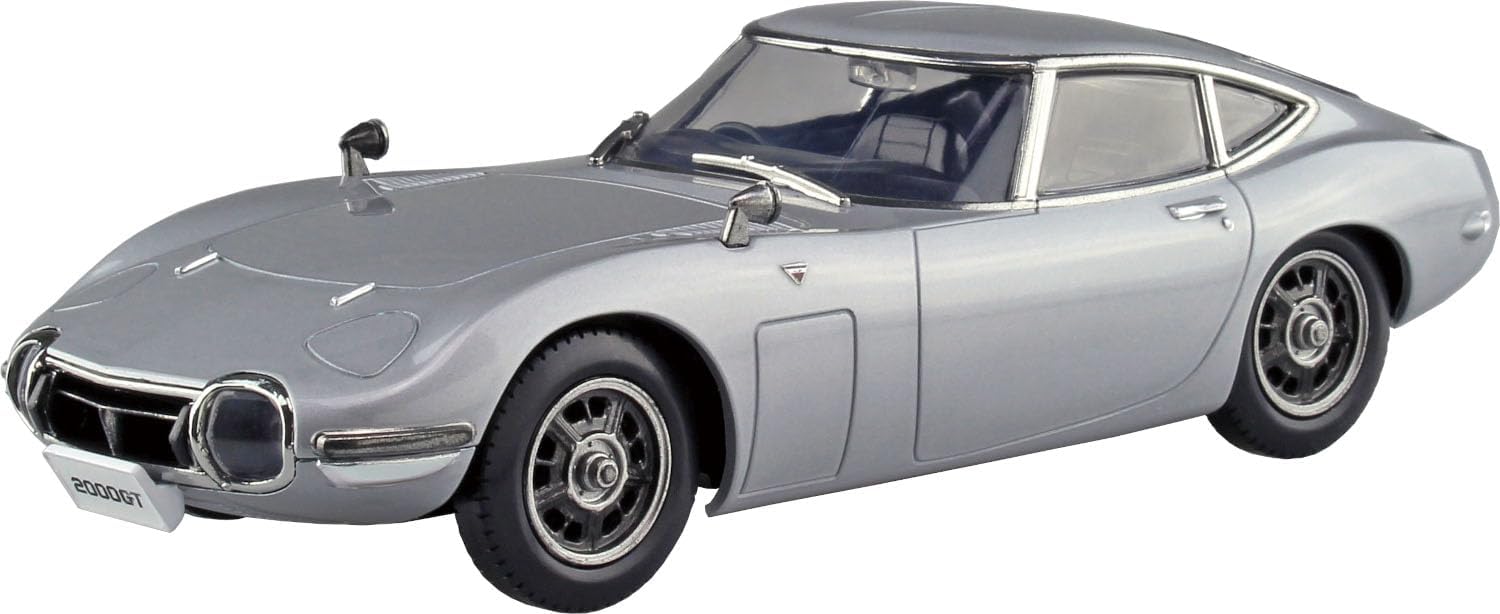 Aoshima 1/32 Easy Plastic Snap Kit No.06-SS Toyota 2000GT Thunder Silver Metallic - BanzaiHobby