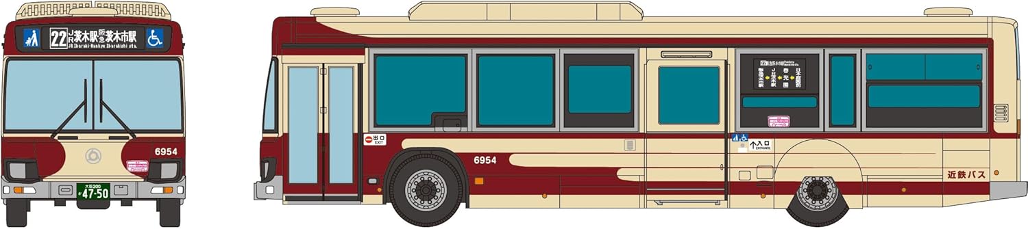 TOMYTEC The Bus Collection Kintetsu Bus Hino Blue Ribbon Reproduction Paint Design Bus - BanzaiHobby