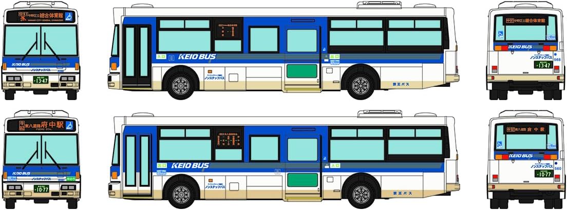 TOMYTEC The Bus Collection Bus Colle Keio Bus Sayonara Saiko 96MC Medium Long Car Keio Bus Color Set of 2 Diorama Supplies - BanzaiHobby