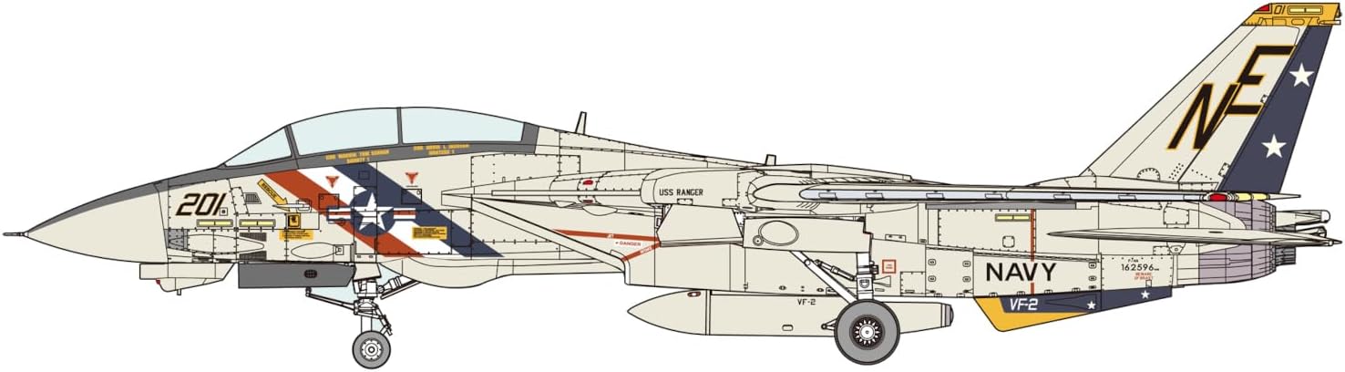 Fine Molds FX05 1/72 US Navy F-14A Tomcat TM VF-2 Bounty Hunters - BanzaiHobby
