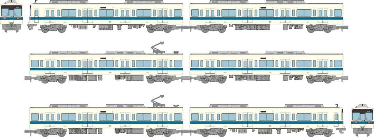 Railway Collection Iron Colle Odakyu Electric Railway 8000 Model Update Car Set of 6