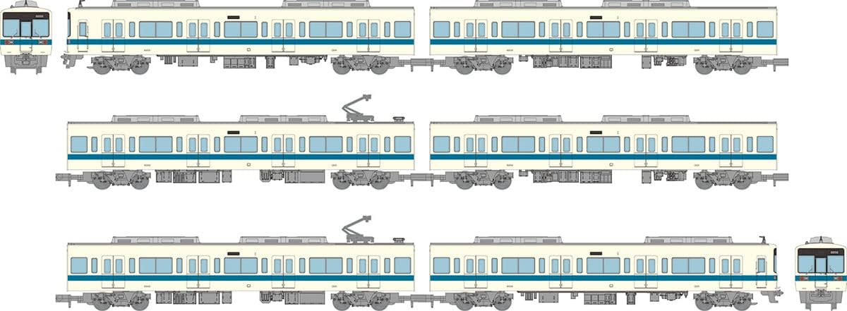 TOMYTEC Railway Collection Iron Colle Odakyu Electric Railway 8000 Model Update Car Set of 6 - BanzaiHobby