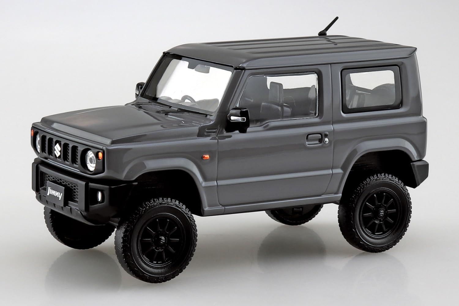 Aoshima 1/32 RakuPla Snap Kit No.09CU-MG Suzuki JB64 Jimny Custom Wheel (Medium Gray) - BanzaiHobby