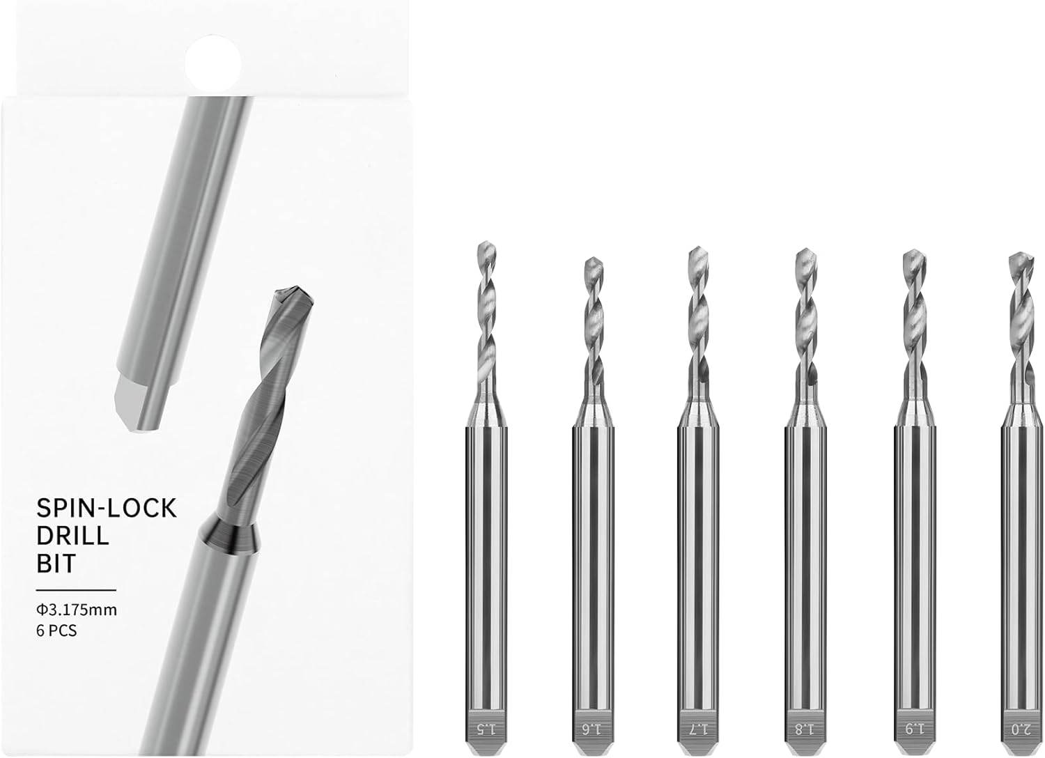 Plamokojo XDB-S02 Flat Shank Drill Set (1.5/1.6/1.7/1.8/1.9/2.0mm)