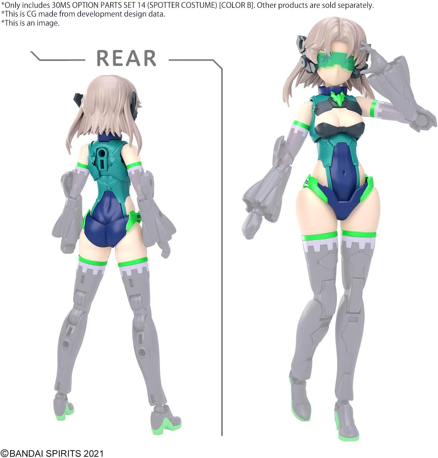 Bandai 30MS OP014 Option Parts Set 14 (Spotter Costume) Color B - BanzaiHobby