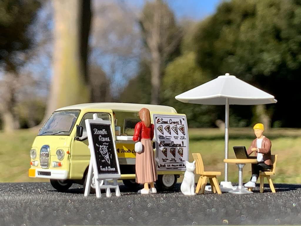 TOMYTEC 321613 1/64 Diocolle 64 #Car Snap 15a Crepe shop (Subaru Sambar Diaz Classic mobile sales car included) - BanzaiHobby