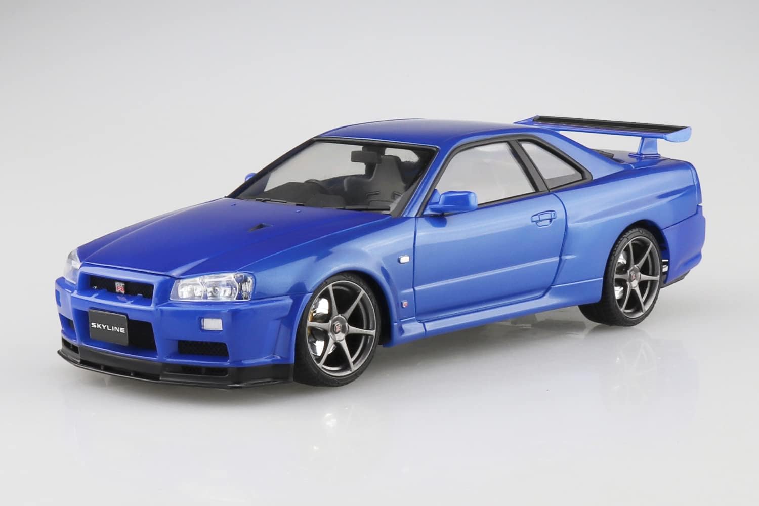 Aoshima 1/24 NISSAN BNR34 SKYLINE GT-R V・spec Ⅱ '00 Bayside Blue - BanzaiHobby