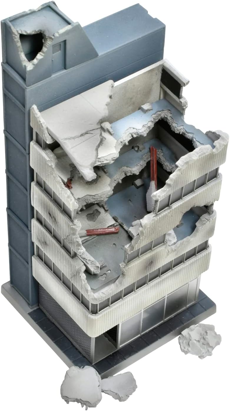 323716 1/144 GeoColle Combat Series DCM22 Waste Building Pre-Painted Plastic Model