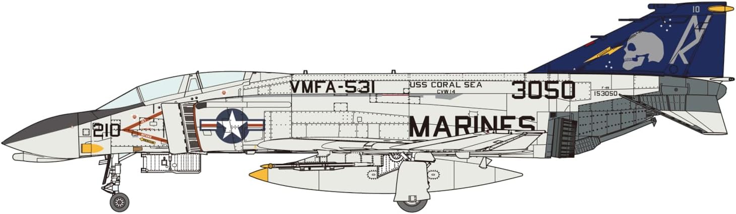 Fine Molds FX04 1/72 U.S. Marine Corps Jet Fighter F-4N VMFA-531 Gray Ghost - BanzaiHobby
