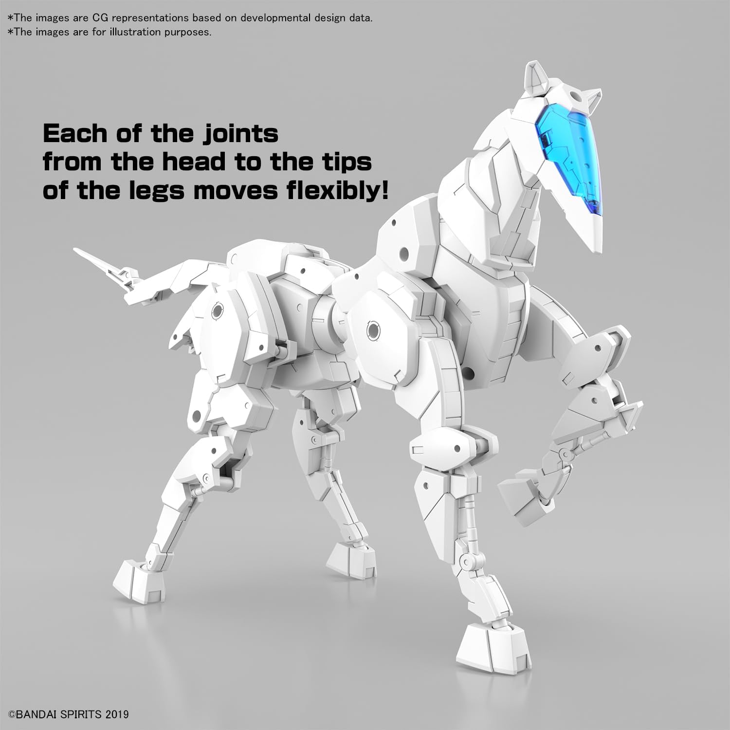 Bandai 30MM EV017 1/144 Exa Vehicle (Horse Mecha Ver.) White - BanzaiHobby
