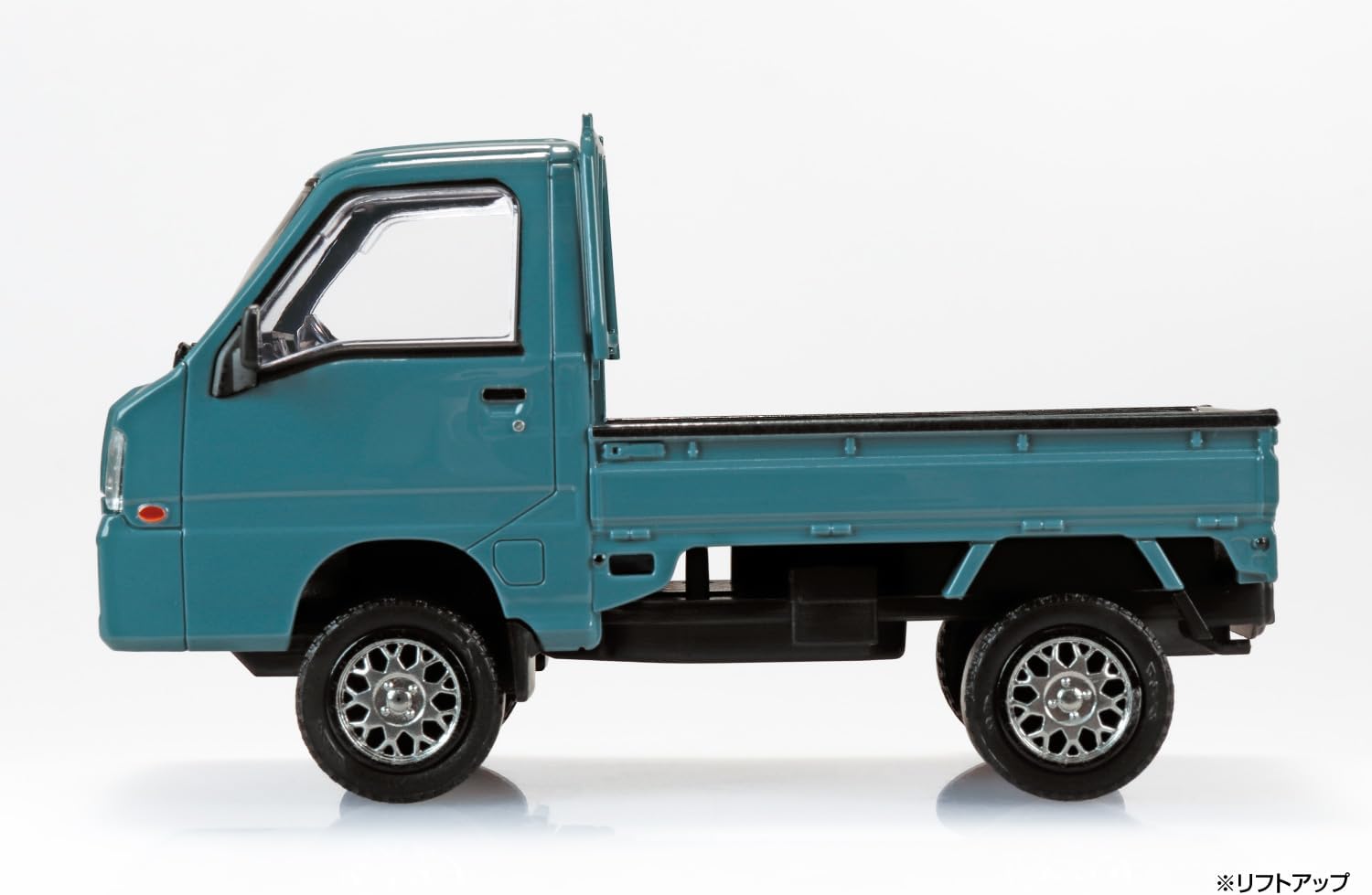 Aoshima 1/32 RakuPla Snap Kit No.05CU-BG Subaru Sambar Truck Custom Wheels Blue Gray - BanzaiHobby