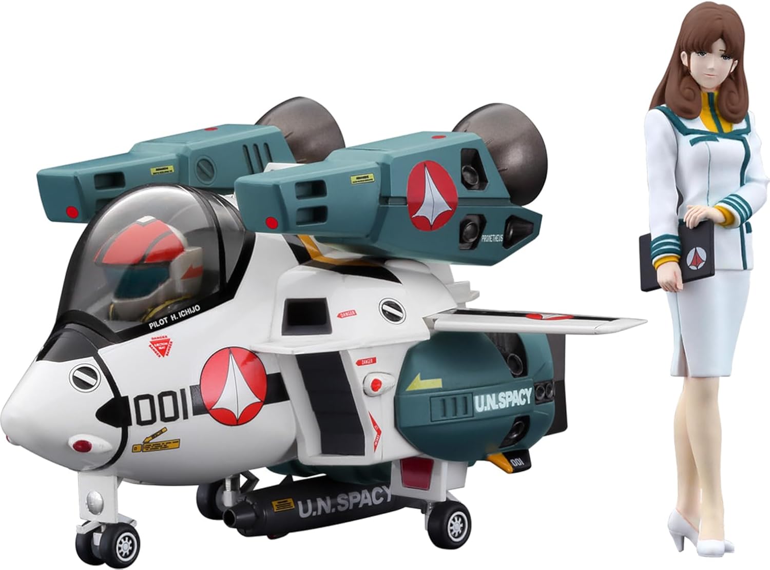 Hasegawa 65899 1/24 Misa Hayase w/ VF-1S Super Valkyrie Egg Plane (The Super Dimension Fortress Macross) - BanzaiHobby