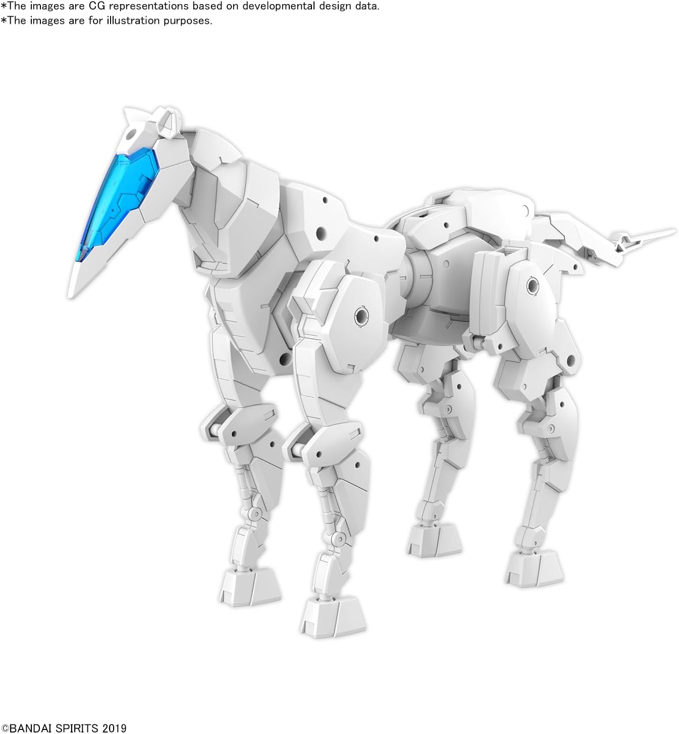 Bandai 30MM EV017 1/144 Exa Vehicle (Horse Mecha Ver.) White - BanzaiHobby