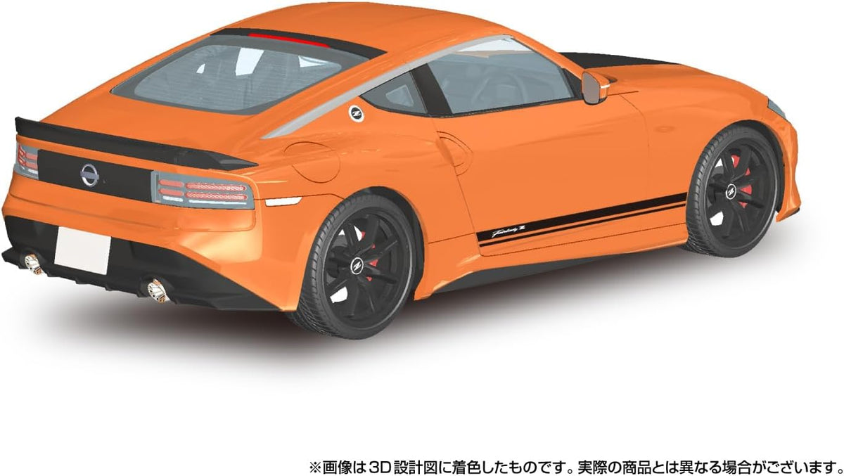 Aoshima 1/24 Rakupla Snap Car No. 07-OR RZ34 Fairlady Z Customized Edition 2024 432 Orange - BanzaiHobby