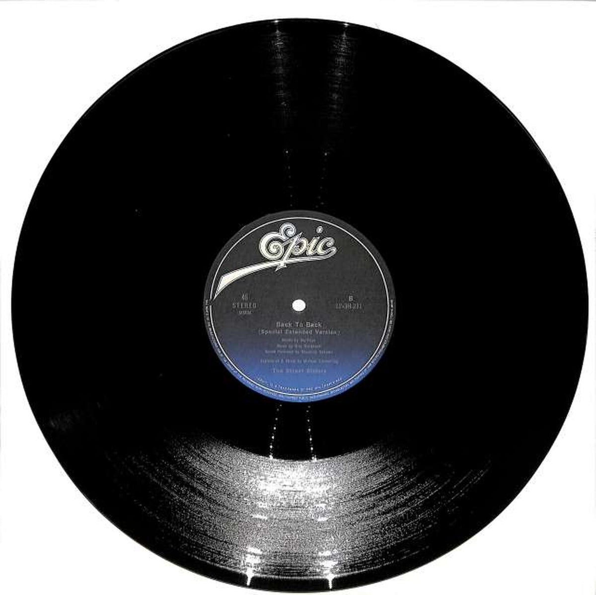 EPIC Sony Street Sliders "BACK TO BACK" 12.3H-231 45R. P.M