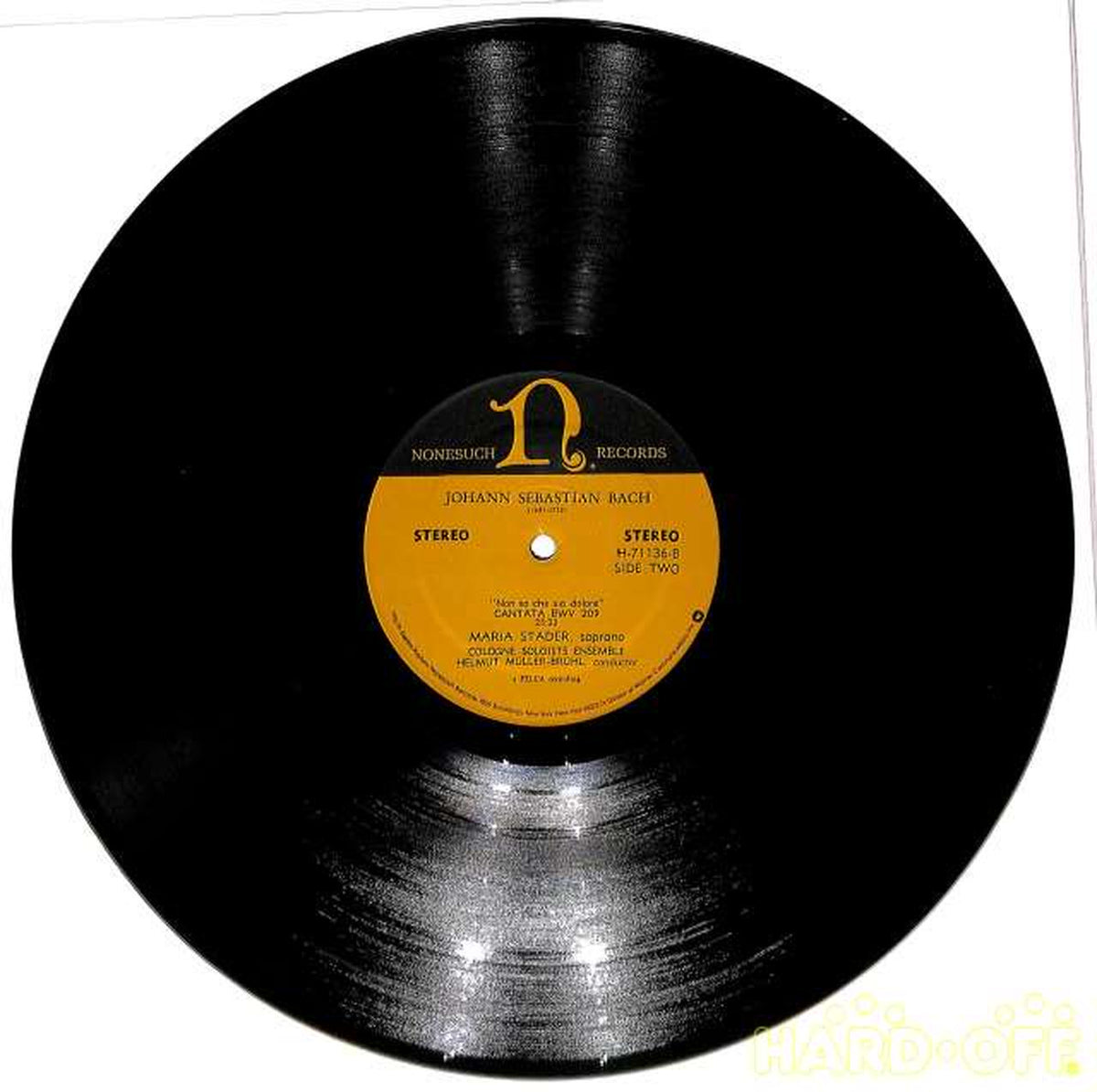 Non-Satch (imported, rice) Bach Cantata No. 199, 209 Stader H-71136 Cut Disc
