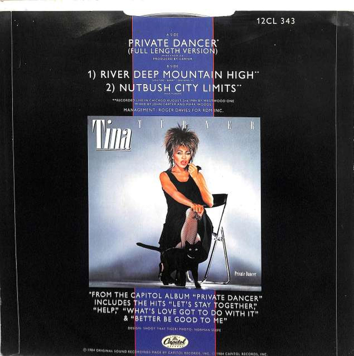 CAPITAL Tina Turner "PRIVATE DANCER" 12CL343