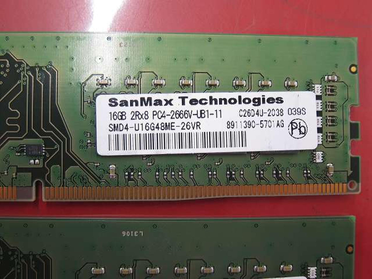 SANMAX TECNOLOGIES DDR4 DDR4 16GB*2 chips = 32GB - Banzai Thrifting | BanzaiHobby