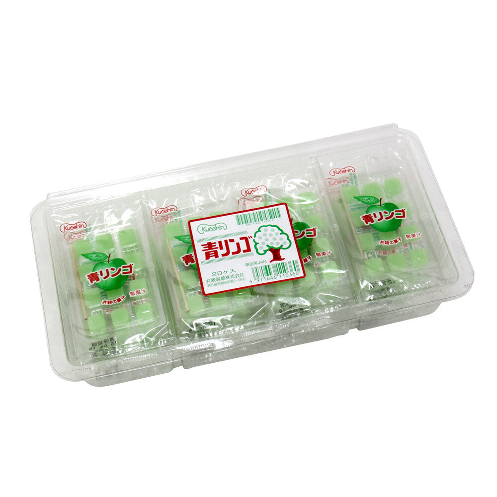 Kyoshin Green Apple Mochi Candy, 1 box (20 packs) - BanzaiHobby