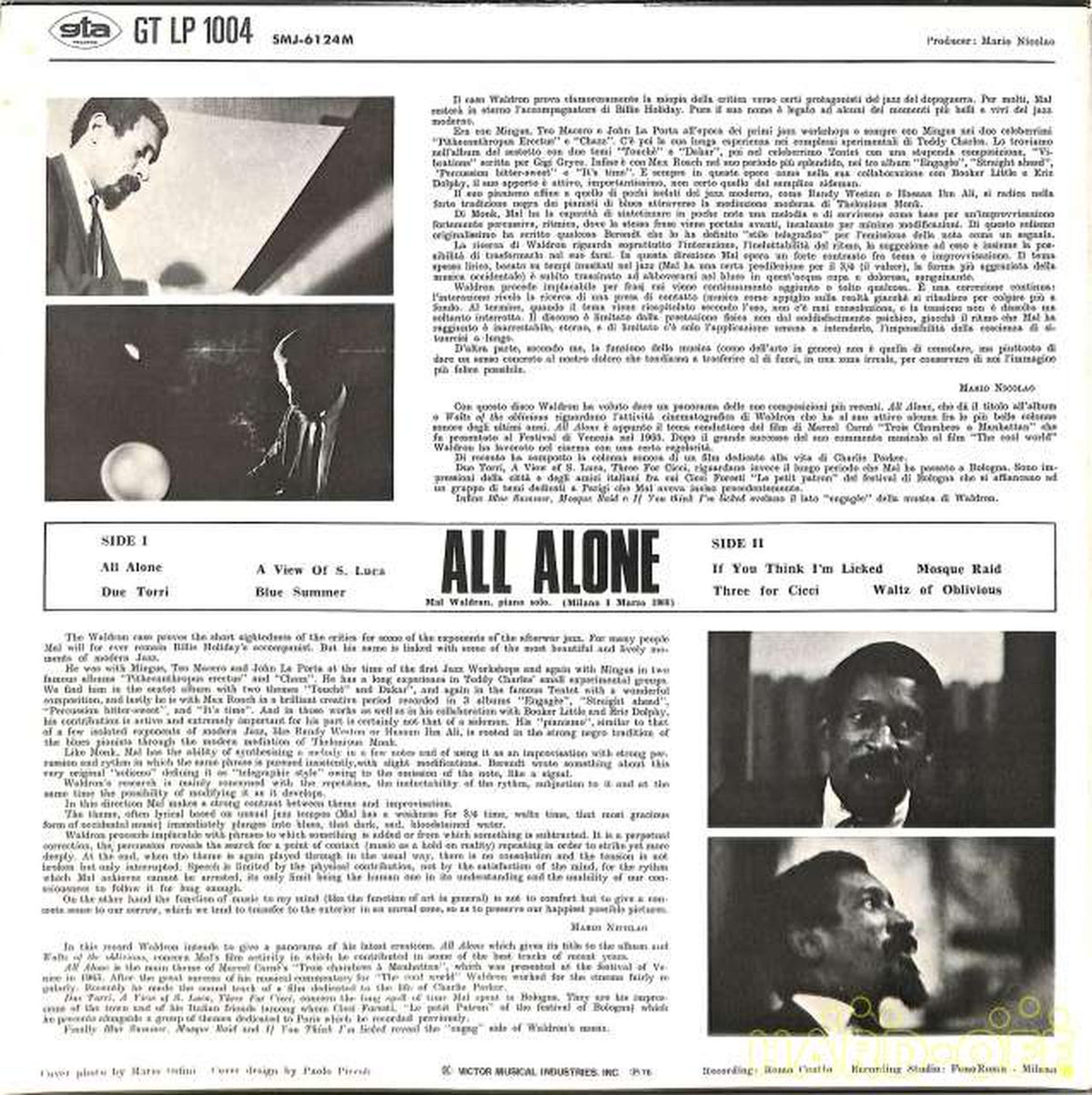 Victor Soundsan (Grove) Mal Waldron 'All Alone' SMJ-6124