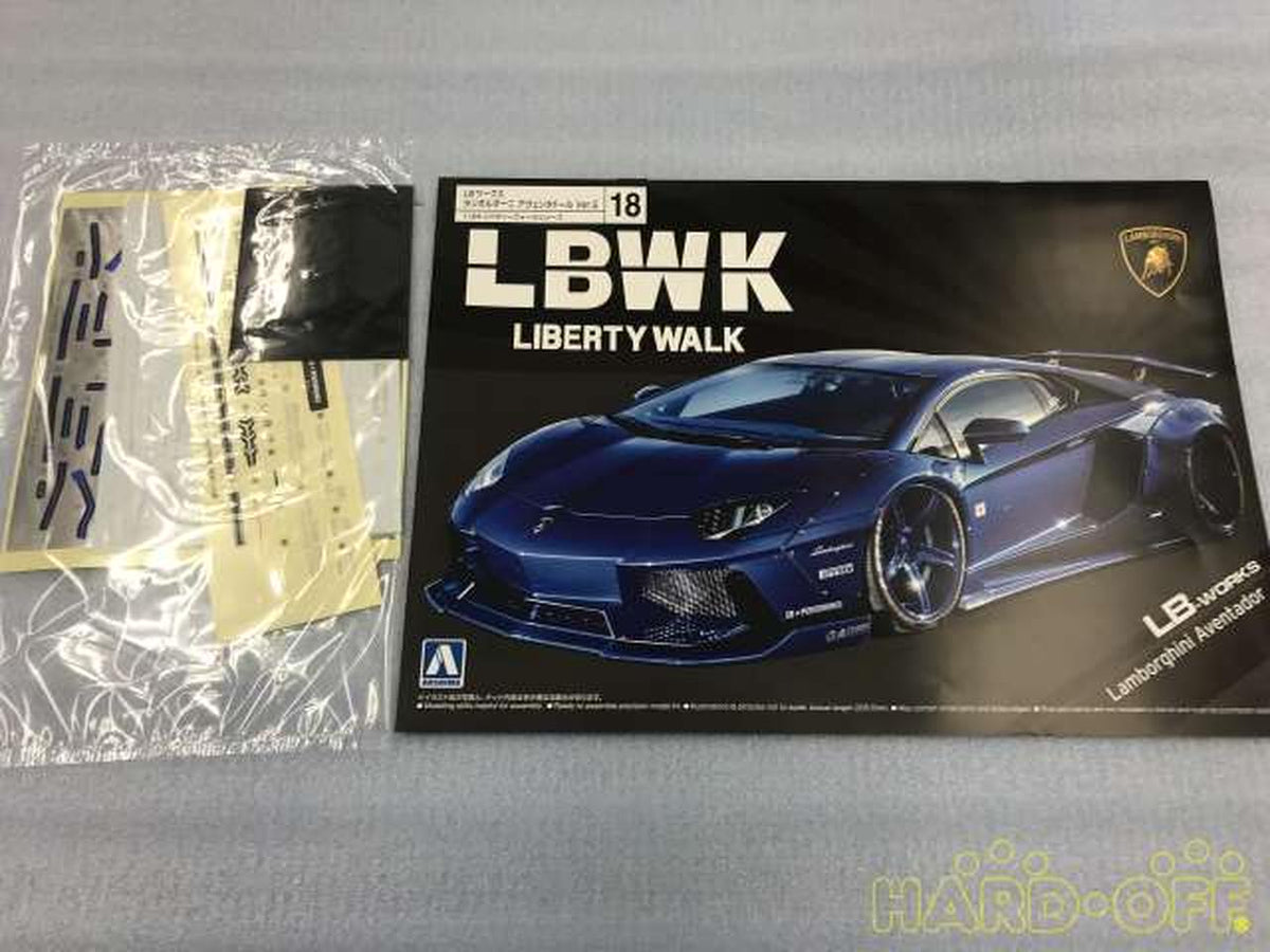 Aoshima 1/24 LB Works Lamborghini Aventador V Liberty Walk Series - Banzai Thrifting | BanzaiHobby