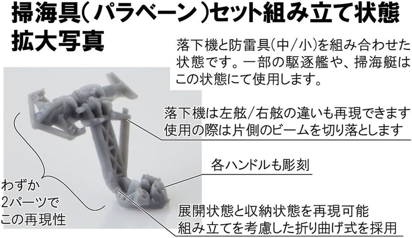 Fine Mold WA16 1/700 Nano Dread Series Minesweeper Paravane Set Plastic Model Parts - BanzaiHobby