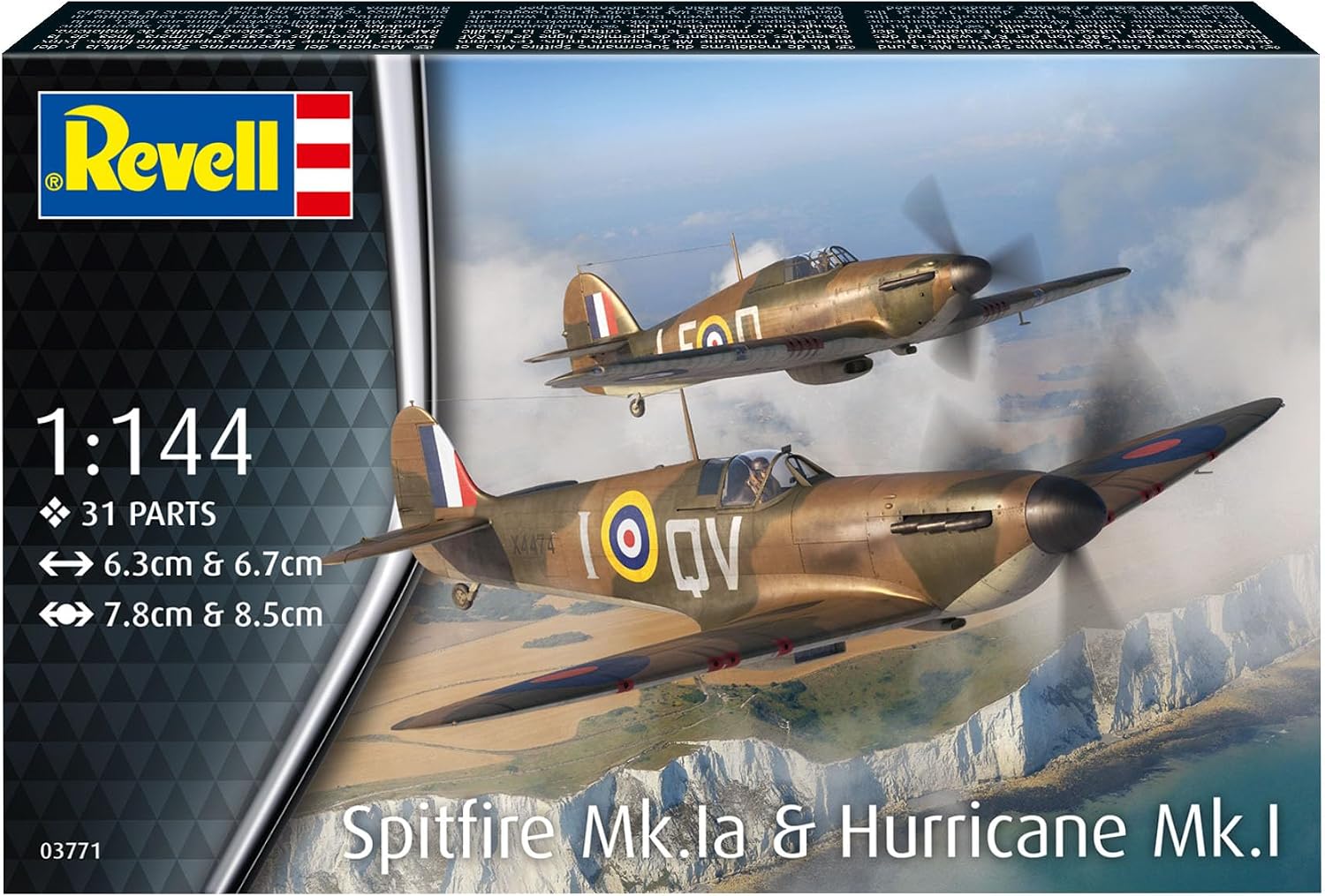 Hasegawa 03771 1/144 Supermarine Spitfire Mk.Ia & Hurricane Mk.I - Hasegawa Banzai Hobby