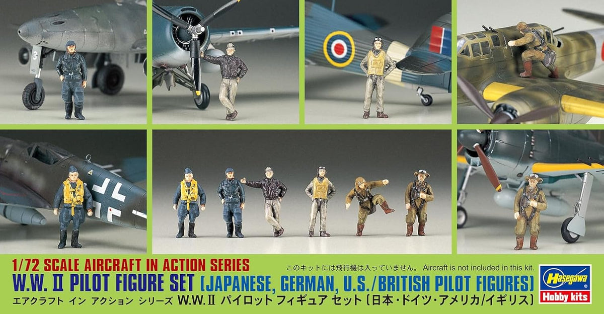 Hasegawa X72-08 1/72 WWII Pilot Figure Set