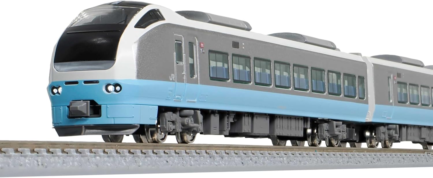 Green Max 50789 N Gauge E653 Series 1000th Generation (Light Blue) 7-Car Set (with Motor Power) - BanzaiHobby