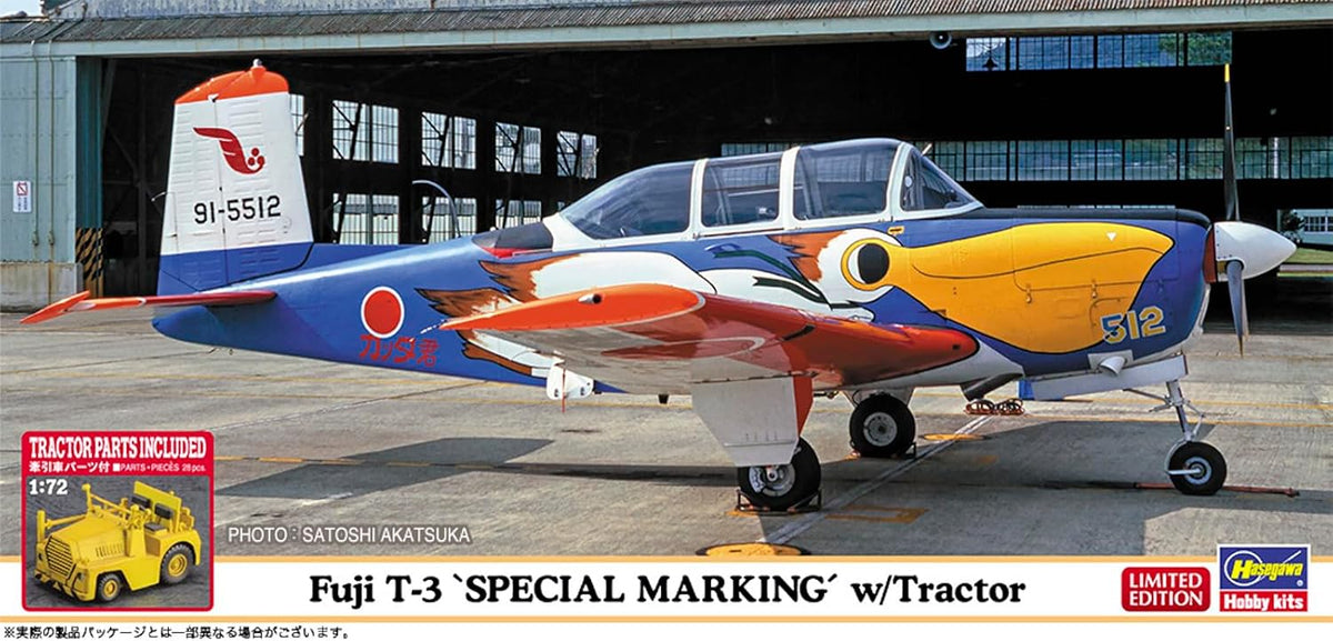 Hasegawa 02542 1/72 Fuji T-3 "Katta-Kun" SPECIAL MARKING w/Tractor