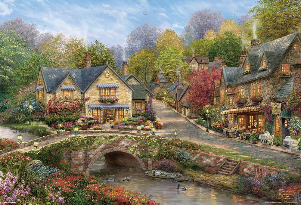 Beverly 1000-051Cotswold Flower Walk by Kinkade Puzzle - BanzaiHobby