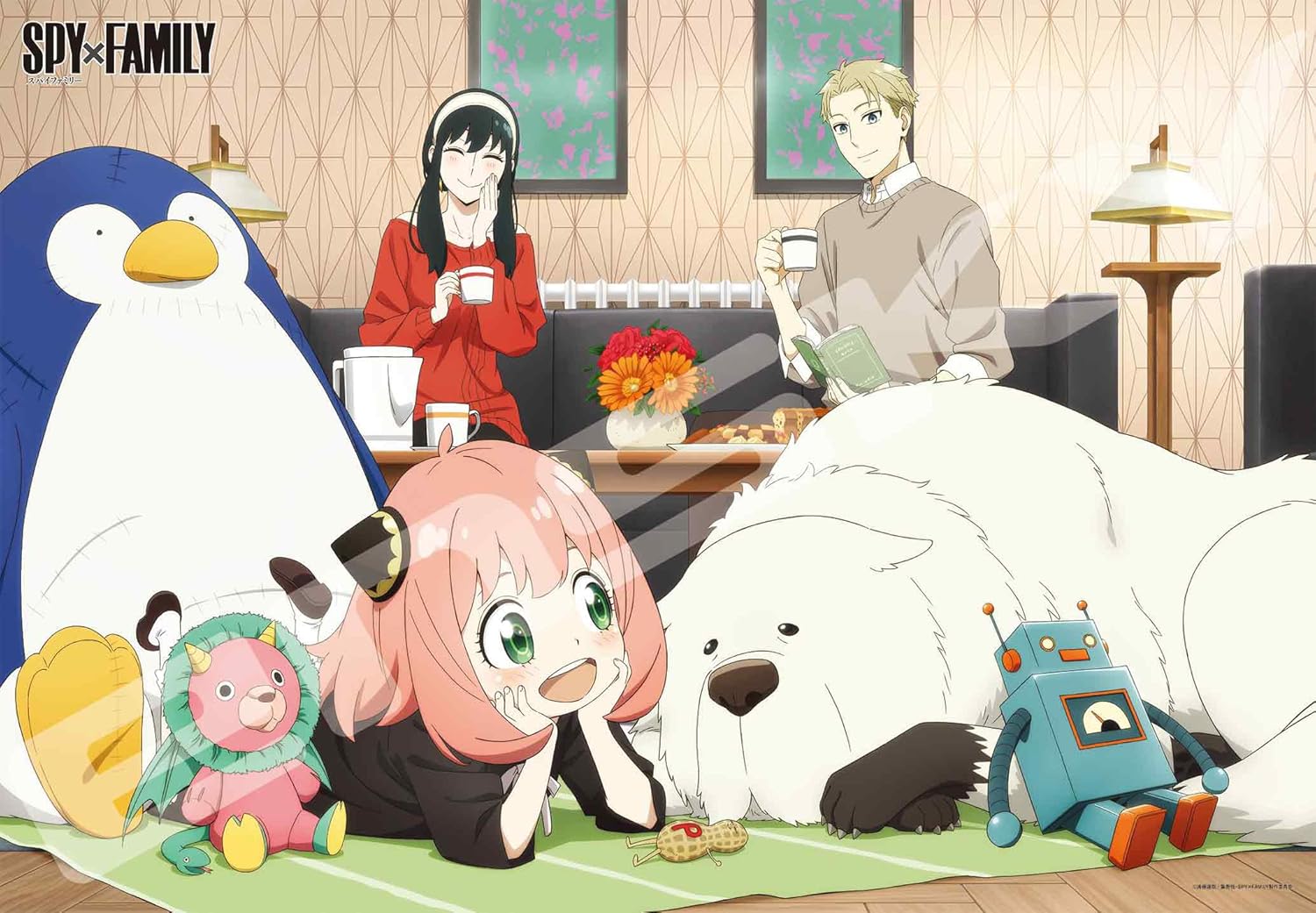 Ensky 1000T-366 A relaxing time SPY×FAMILY - SPY x FAMILY (Puzzle, 1000 Pieces, 51 x 73.5 cm) - BanzaiHobby