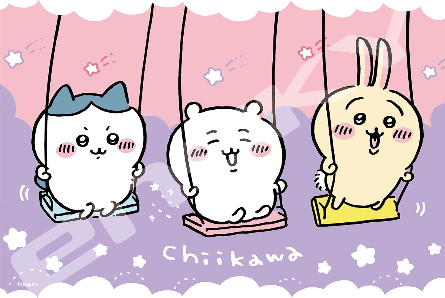 Ensky 208-082 Swing Chiikawa - Chiikawa (Puzzle, 208 Pieces, 18.2 x 25.7 cm) - BanzaiHobby