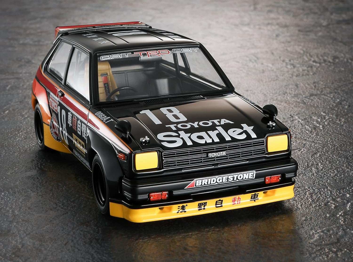 Hasegawa 20734 1/24 Asano Racing Service Starlet KP61 1982 Starlet Grand Cup Race Champion - BanzaiHobby