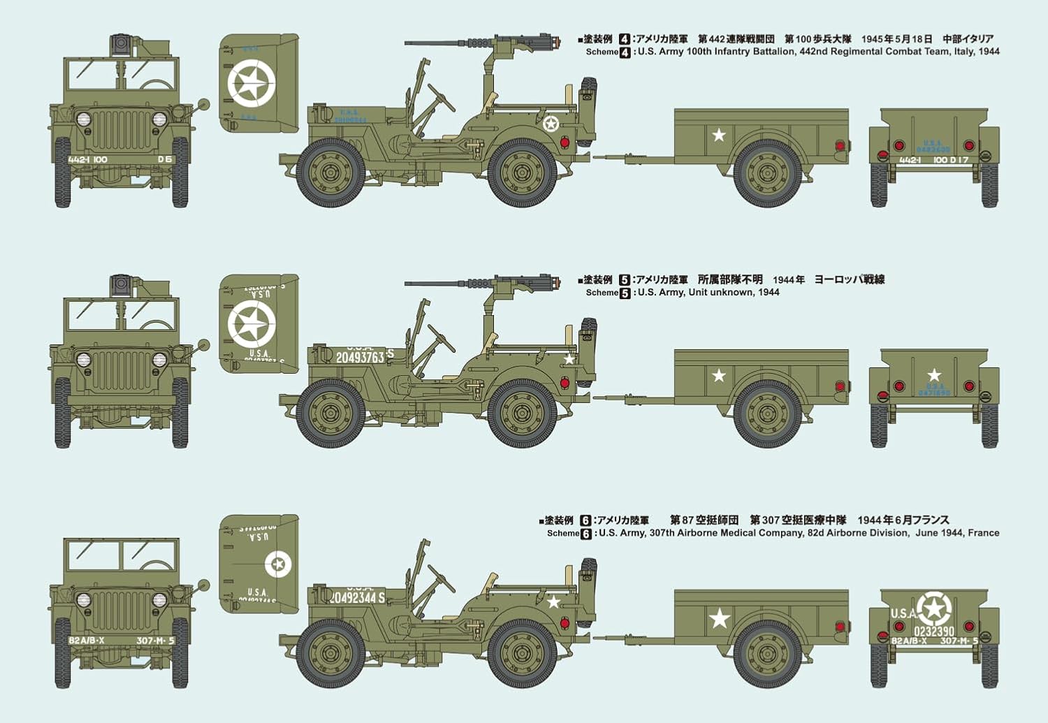 Fine Molds 82002 1/20 US Army 1/4 ton 4x4 Truck (with Trailer and Machine Gun) - BanzaiHobby