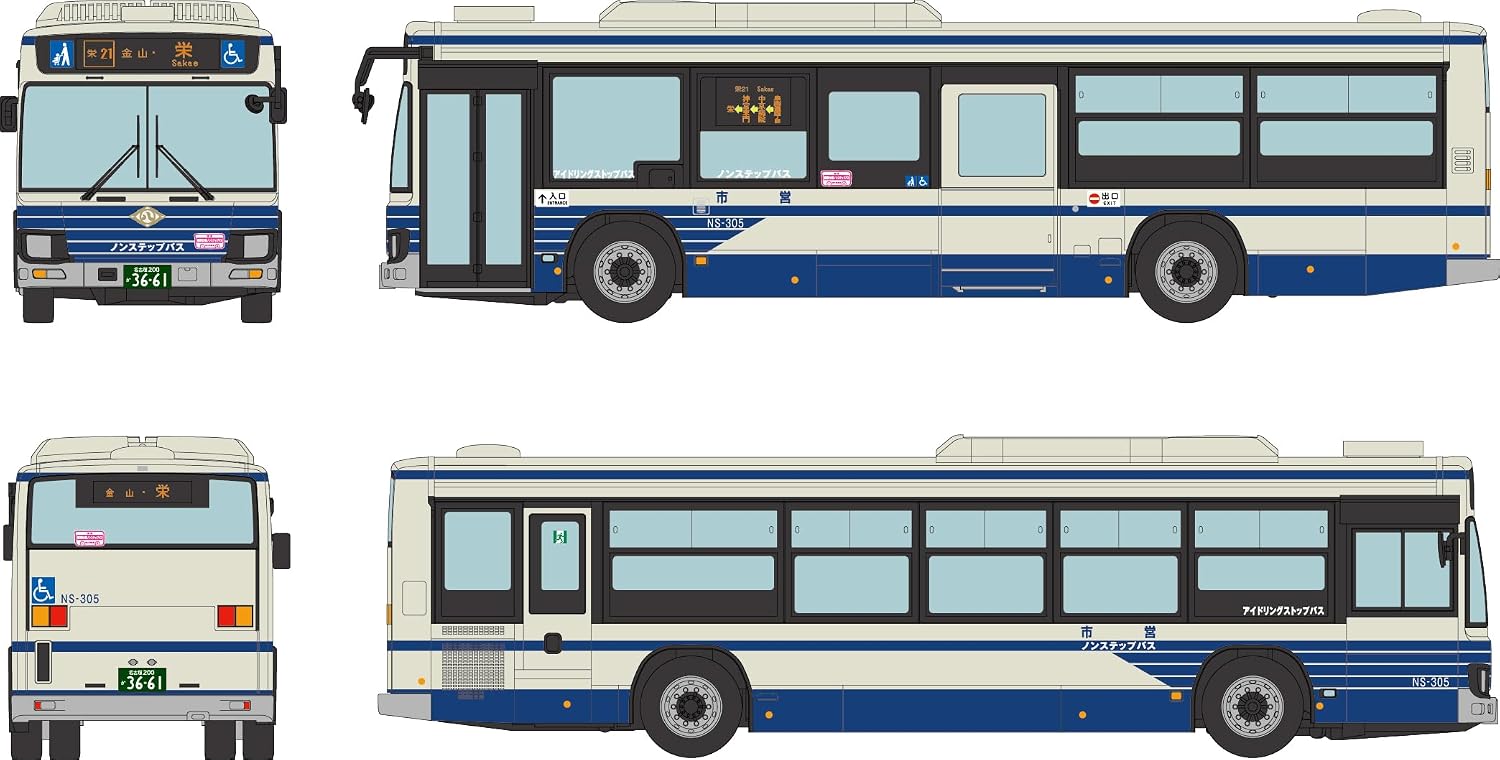 TOMYTEC JH007-3 (HO Scale) National Bus Collection 80 Nagoya City Transportation Bureau
