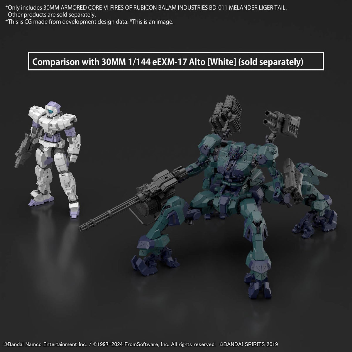 Bandai 30MM AC04 Armored Core VI Fires of Rubicon Balam Industries BD-011 Melander Liger Tail - BanzaiHobby