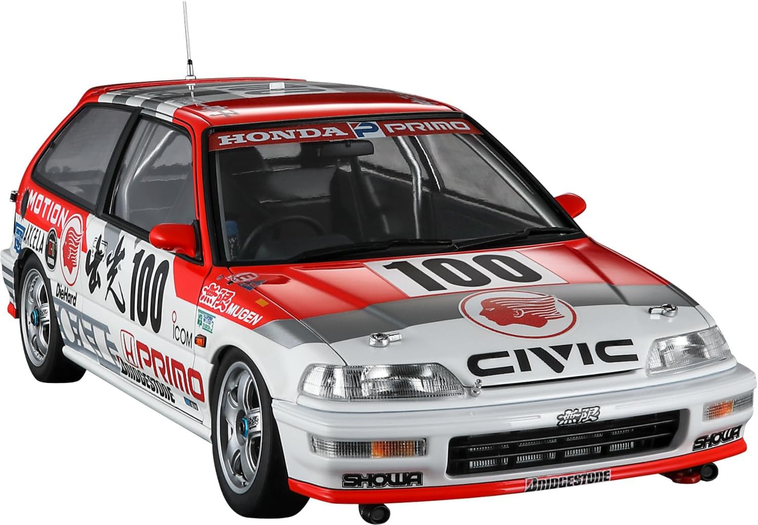 长谷川20763 1/24 出光MOTION Mugen Civic (EF9) 1991 JTC Champio
