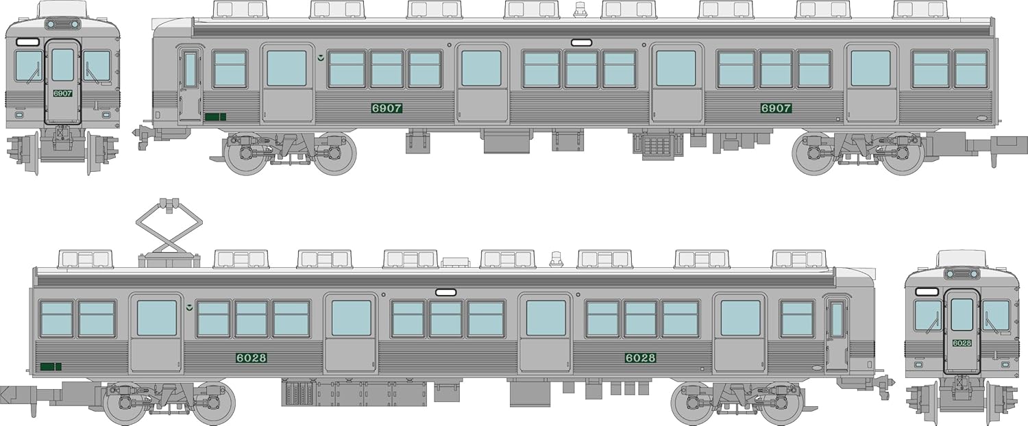 TOMYTEC The Railway Collection Nankai Electric Railway 6000 Series (Nostalgic Stainless Steel Unpainted) 2 Car Set - BanzaiHobby