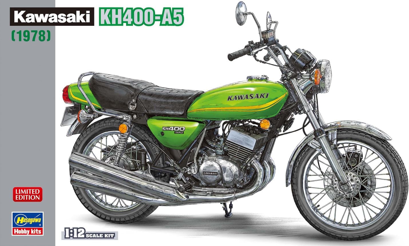 Hasegawa 21782 Kawasaki KH400-A5 1978 Candy Lime Green - BanzaiHobby