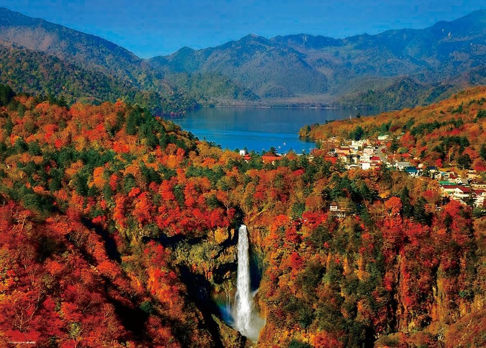Beverly 600-015Sparkling autumn leaves and Kegon Falls Landscape Japan Puzzle - BanzaiHobby